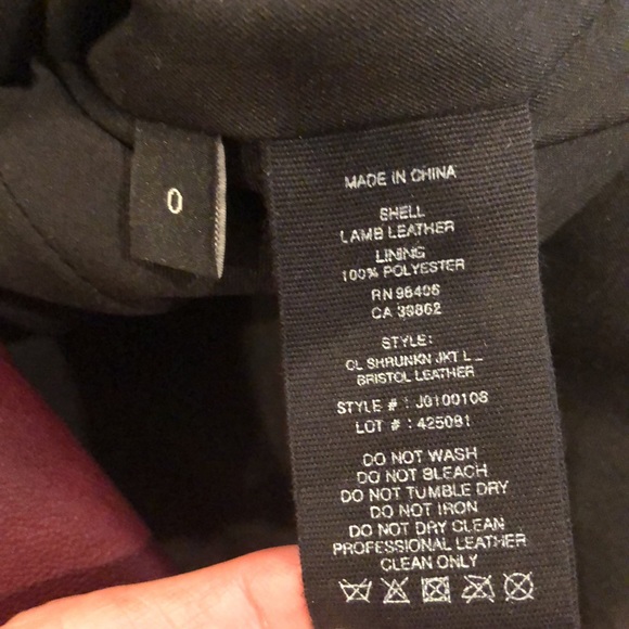 NWT Theory Lamb Leather Blazer Jacket Size 0 - Picture 10 of 10
